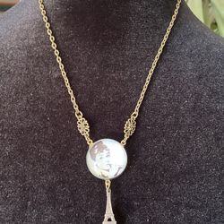 Beautiful Brand New  One Of A Kind Audrey Hepburn Vintage Button Pendant 