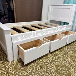 Twin Bed With Drawers 