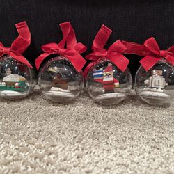 Lego Christmas tree ornaments.  Set of 4. 