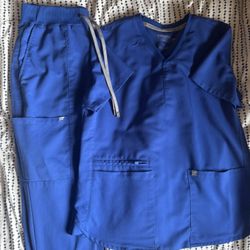 Medium Blue Fabletics Scrub Set - Women’s 