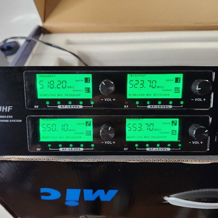 Tbaxo Wireless Microphone System UHF 8 Channel 8 Lavalier 8 Bodypacks 8