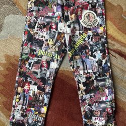 Moncler x Palm Angels graffiti Jeans