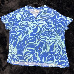 Hawaiian Reservation Collection Women’s Aloha Shirt Size 1XL 
