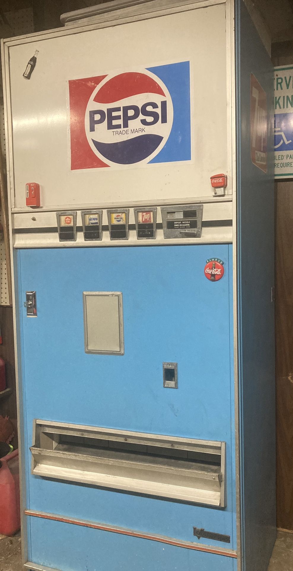 Vintage Pepsi Choice Vend Soda Machine  