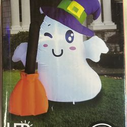 3 1/2 Foot Tall, Halloween, Yard Inflatable, Adorable Ghost