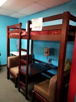 Twin Loft Bunk Bed with Desk