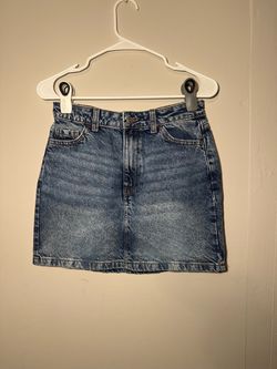Blue Denim Mini Skirt