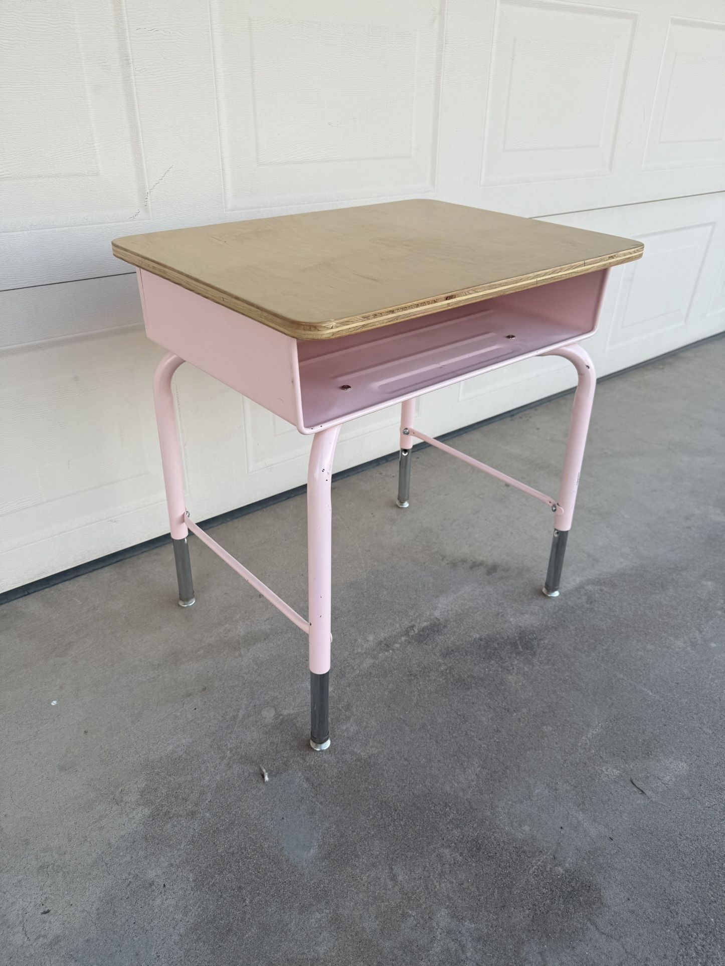 Pink School Desk Metal 