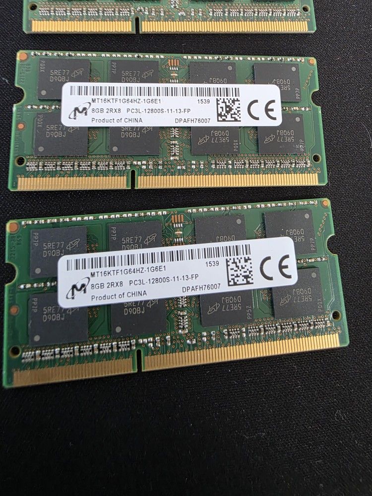 Laptop Ram 16gb 2x8gb Ddr3L 12800s