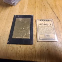 23 Kt Gold Cal Ripken Jr. Card With Certificate 