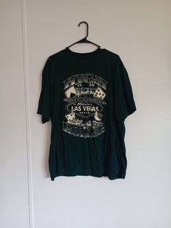 Vintage High Roller Welcome To Fabulous Las Vegas T-Shirt Men's Size 2XL Green