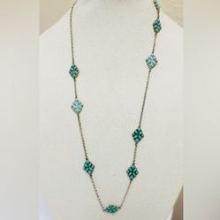 Lucky Brand Turquoise Enameled Necklace