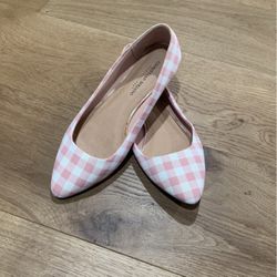 Pink Checkered Christian Siriano Flats