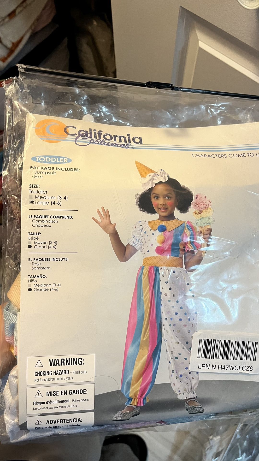 Toddler Girl Circus Clown Costume