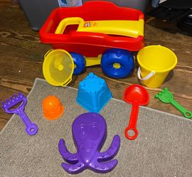 Beach Sand Toys And Wagon