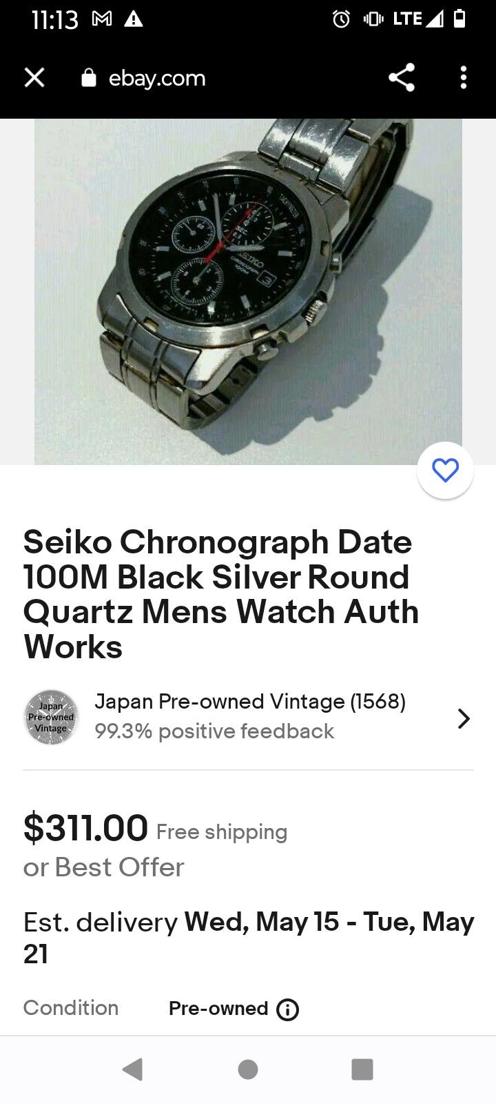 Seiko Men's Watch 