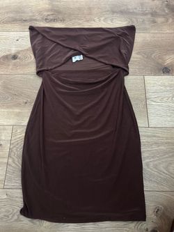 New Papaya Brown mini dress medium