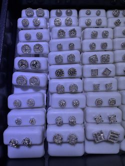 925 Silver Moissanite Earrings