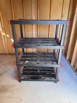 4-Tier Heavy Duty Plastic Storage Shelving Unit