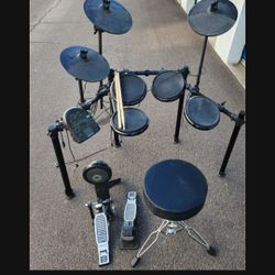 Electronic Drum Set With Chair 