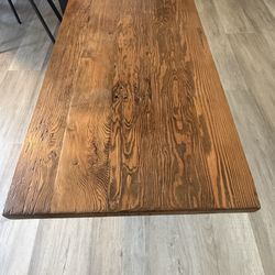coffee table , custom made, rustic wood  , dimensions 48x24x19 inches