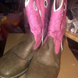 Laredo Youth Girl Pink Boots Size 3
