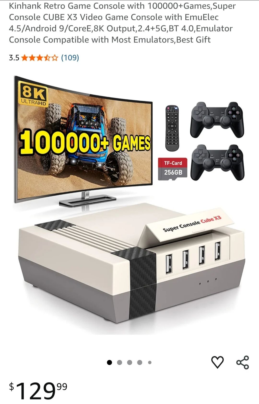 Kinhank Retro Game Console with 100000+Games
