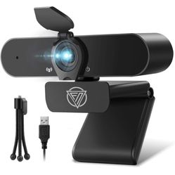 Webcam with Microphone 1080P USB Web Camera Full HD Widescreen Computer Camera for Desktop PC Laptop Mac Zoom Skype Google Meeting Video Calling Recor