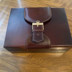 Vintage Swiss Montres Rolex President Leather Box W/ Buckle 71.00.04