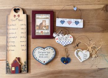 Rustic Country Wooden Wall Decor Lot
