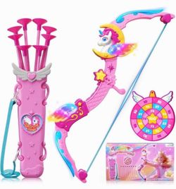Unicorn Bow Arrow Toy for Girls Ages 3-12, 6 Magic Lights, Quiver & Target - pickup from Northridge area