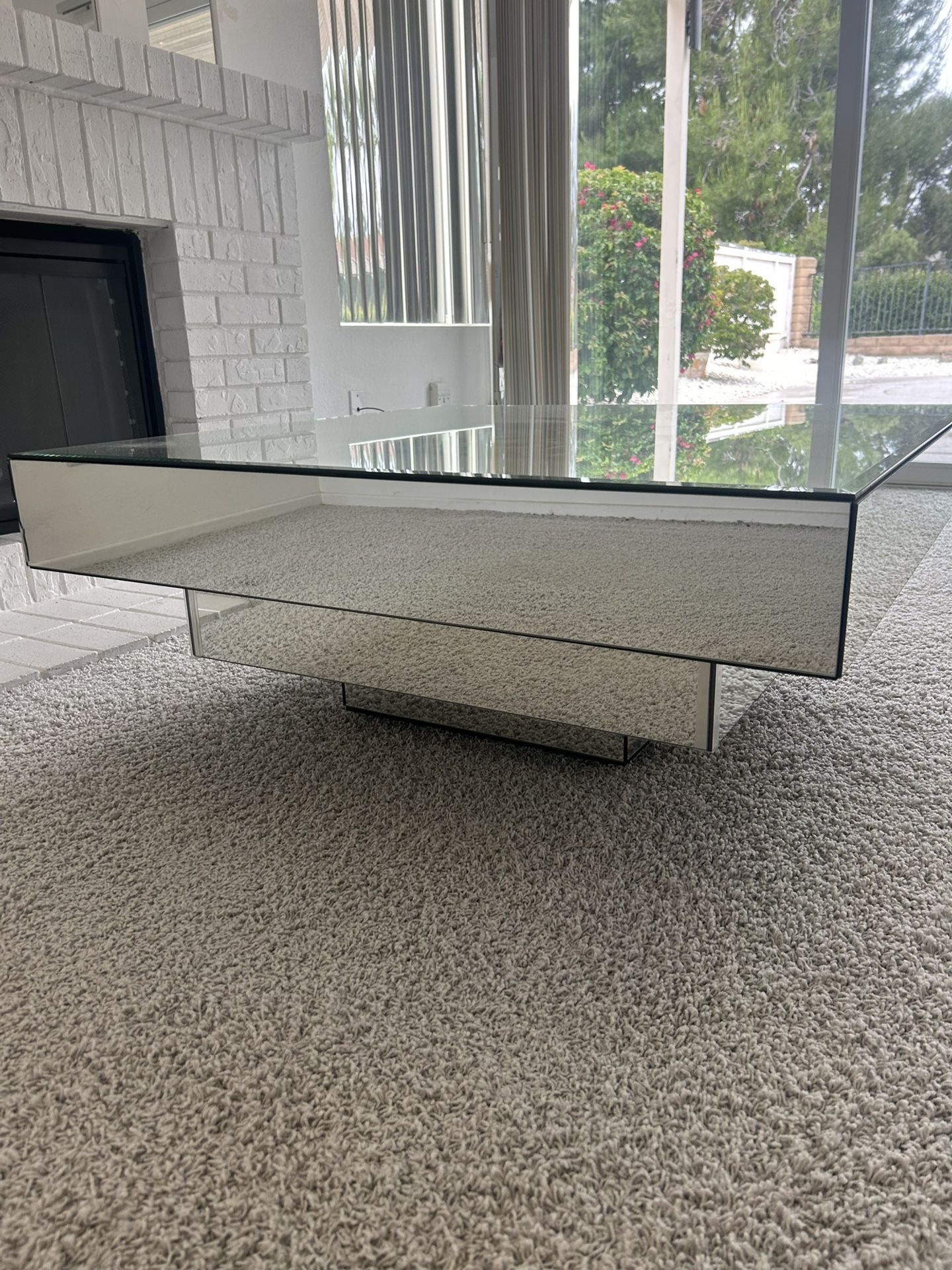 Beveled Mirrored Coffee/Cocktail Table