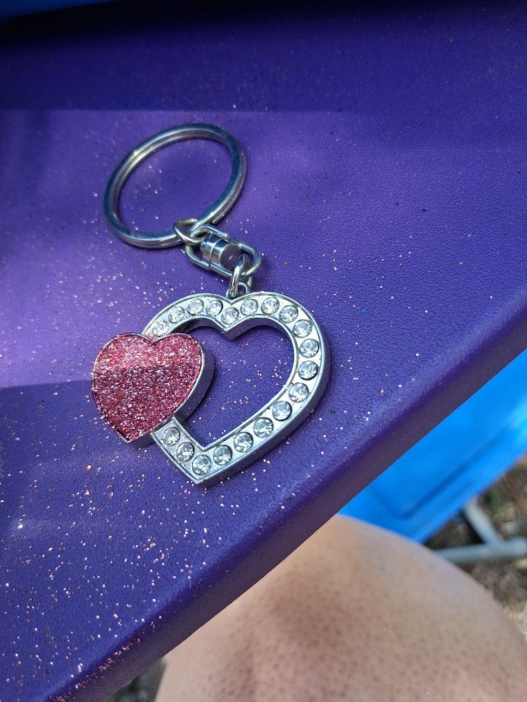 Sweetheart Glitter Keychains