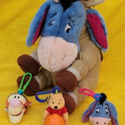 Eeyore Plush With Backpack Buddie Pooh, Tigger & Eeyore 
