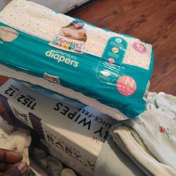 Newborn Baby Boy Clothes/Bibs/Wipes/ Pack 1152 Pack 184 Diapers -102diapers.