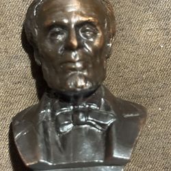 1950’s Vintage Abraham Lincoln Bust Souvenir Springfield ILL Bronze Finish Lincolniana