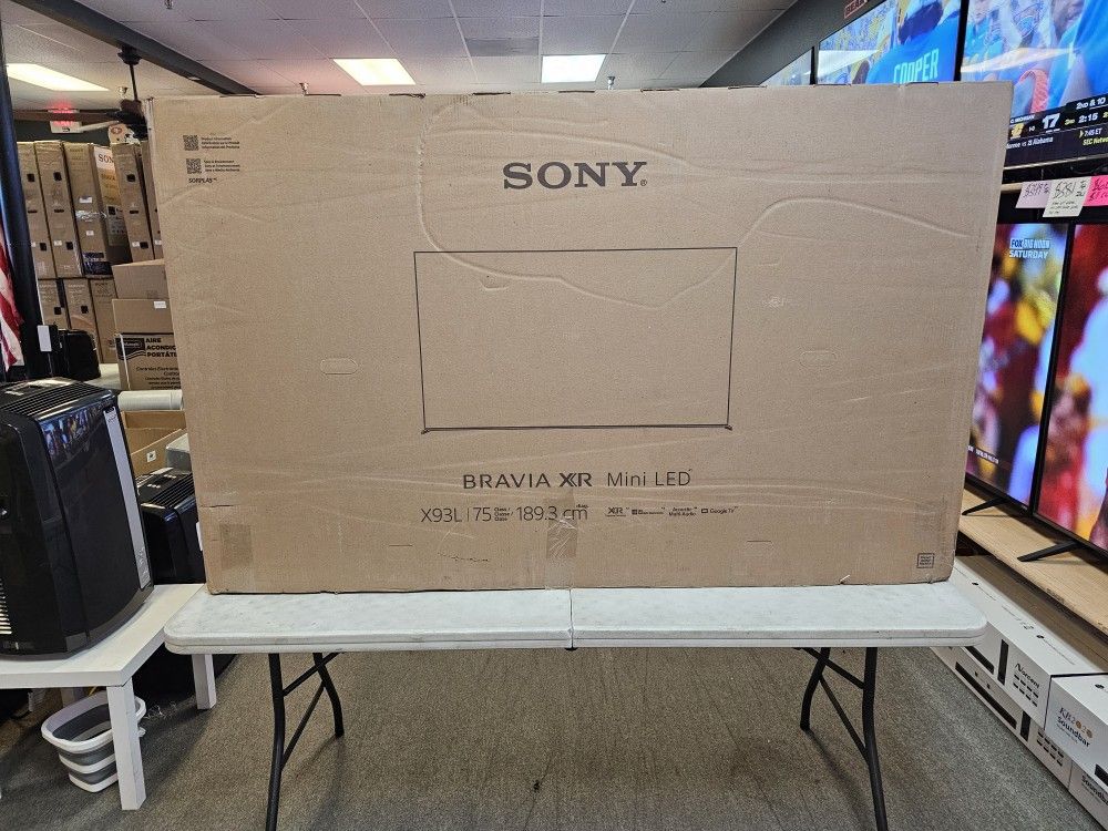 SONY 75 INCH BRAVIA MINI LED TOP RATED TV'S XR75X93L FULL ARRAY 12OHZ INCREDIBLE BRIGHTNESS IN STOCK W/WARRANTY - PAYMENT PLANS