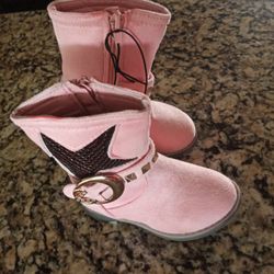 Pink Suede  Toddler Boots