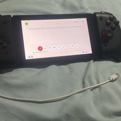 Nintendo switch console + joycons generics. Not charger and dock. Only console