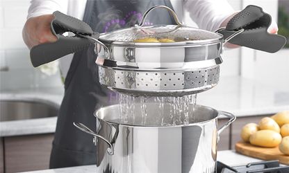 Princess House Stainles Steel Classic 8-qt Stockpot & Steamer