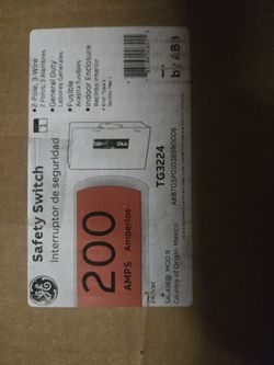 GE 240v 200a 1phase Disconnect Nema 1