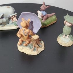 Vintage Disney "Pooh & Friends" Porcelain Figurine Set - Lot of 5