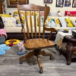 nice wood desk chair