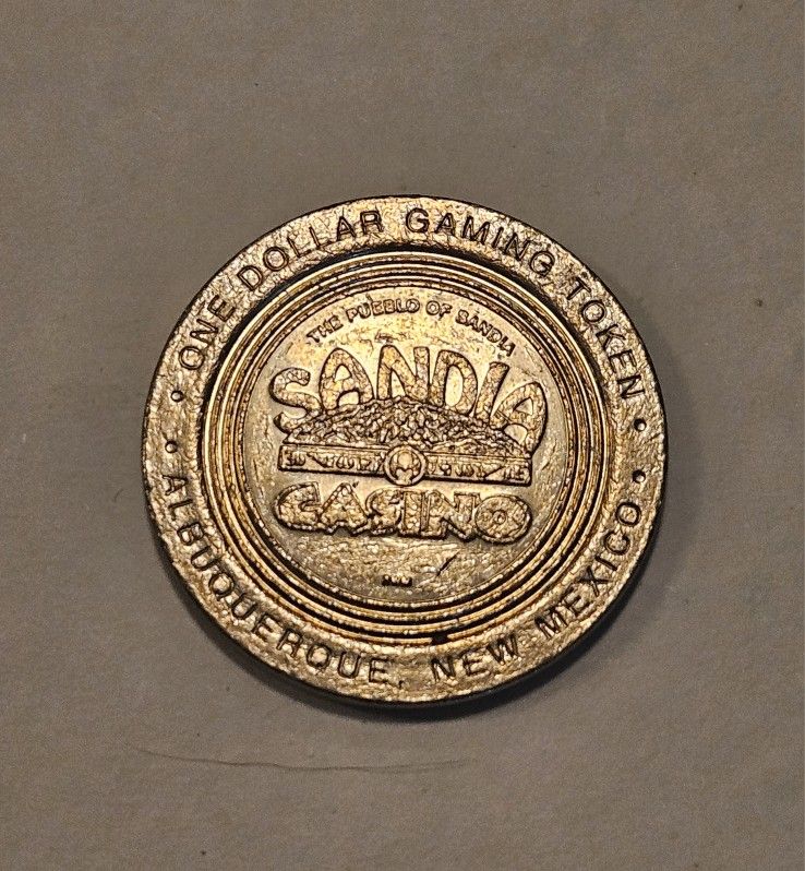Sandia Casino $1 Gaming Token - Albuquerque, New Mexico - Pueblo Of Sandia