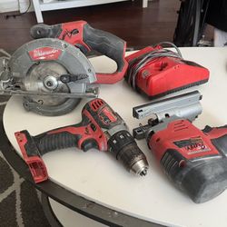 Milwaukee Tools Four Pieces Working Condition No Batteries I Can Test It