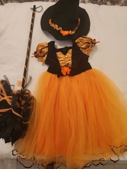 Toddler Witch Costume With Broom