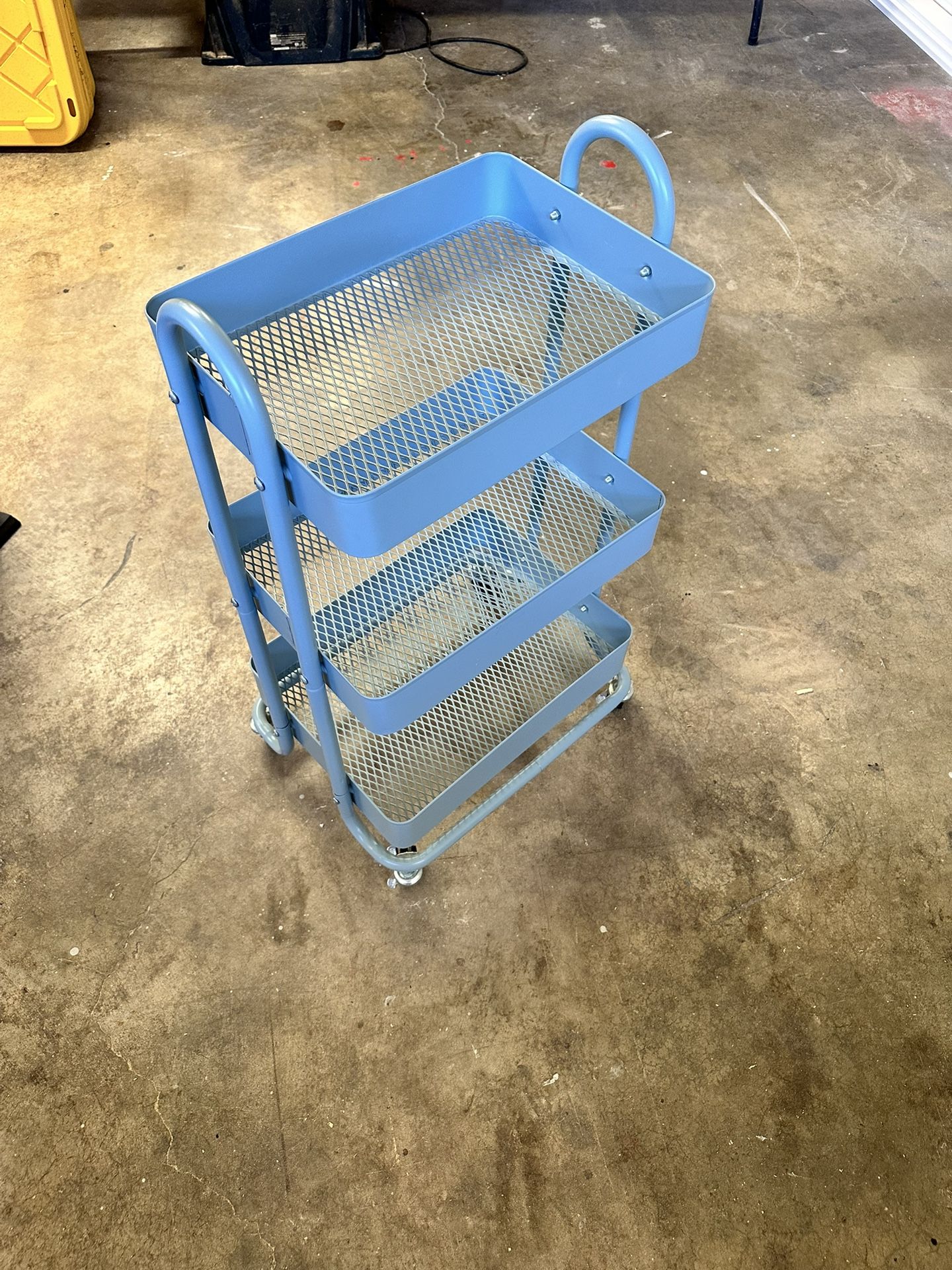 Blue Rolling Cart
