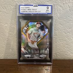 2022 Topps Series 1 - Diamond Greats Die-Cuts Mike Trout #DGDC-1 MNT 9