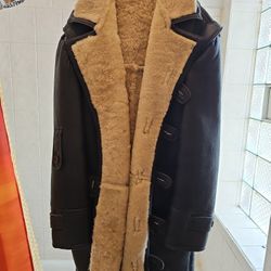Hand Made Genuine Trimmed Sheepskin Coat 