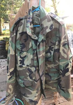 Woodland pattern M-65 field jacket